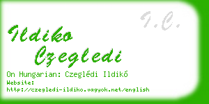 ildiko czegledi business card