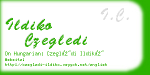 ildiko czegledi business card